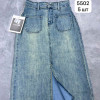 j3-5502-1 Юбка женская джинсовая с разрезом, S-XL, 1 пачка (5 шт)