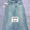 j3-5508 Юбка женская джинсовая французской длины, S-XL, 1 пачка (5 шт)