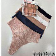 b4-10207 Трусики женские эластичные стринги, M-XL, 1 пачка (12 шт)