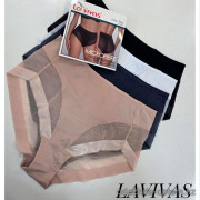 b4-10211 Трусики женские эластичные однотонные, M-2XL, 1 пачка (12 шт)