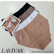 b4-10219 Трусики женские однотонные, M-XL, 1 пачка (12 шт)