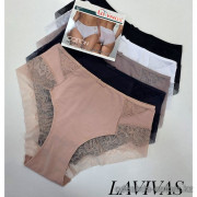 b4-10230 Трусики женские однотонные, M-2XL, 1 пачка (12 шт)