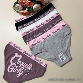 d7-5171PB203 Donella Трусики подростковые с принтом, 10/11 лет, 1 пачка (10 шт)