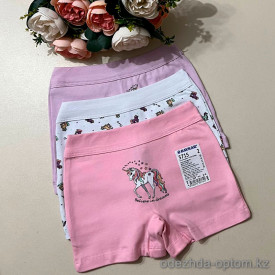 d7-5715 Baykar Трусики детские шортики на девочку, 1 пачка (12 шт)