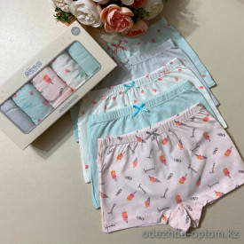 d7-0082 Трусики детские и подростковые для девочки: комплект пятерка, 1 пачка (5 шт)