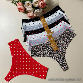 d7-7326 Lavolle Трусики женские стринги, большие размеры, 2XL-4XL, 1 пачка (12 шт)