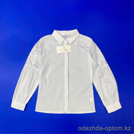 d1-0171 Рубашка подростковая на девочку, 9-13 лет, шифон, 1 пачка (5 шт)