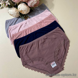 d7-258123-1 Donella Трусики женские однотонные, большие размеры, 1 пачка (10 шт)