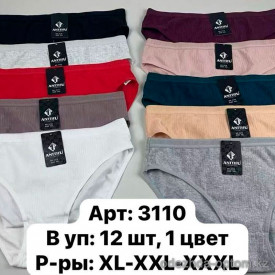 b6-3110-1 Anttifu Трусики женские однотонные, XL-3XL, 1 пачка (12 шт) b6-3110-1 Anttifu Трусики женские однотонные, XL-3XL, 1 пачка (12 шт)