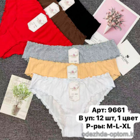 b6-9661 Lavolle Трусики женские однотонные, M-XL, 1 пачка (12 шт)