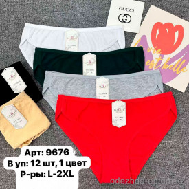 b6-9676 Lavolle Трусики женские однотонные, L-2XL, 1 пачка (12 шт)