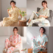 b15-22383 Комплект женской пижамы: рубашка с коротким рукавом и штаны, XL-2XL, 1 пачка (2 шт)