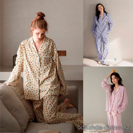 b15-2273 Комплект женской пижамы: рубашка и штаны, M-XL, 1 пачка (3 шт) b15-2273 Комплект женской пижамы: рубашка и штаны, M-XL, 1 пачка (3 шт)