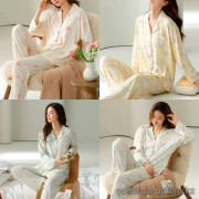 b15-6068 Комплект женской пижамы: рубашка и штаны, M-2XL, 1 пачка (4 шт)