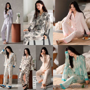 b15-6069 Комплект женской пижамы: рубашка и штаны, M-2XL, 1 пачка (4 шт)