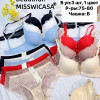 b6-0886 Miss Wicasa Комплект кружевного нижнего белья: бюстгальтер и трусики, чашка B, 1 пачка (3 шт)