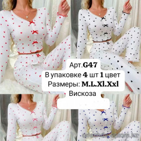 b6-G47 Комплект женской пижамы, M-2XL, 1 пачка (4 шт)