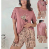 b4-17331 Cotpark Комплект женской пижамы: футболка и шорты, M-2XL, 1 пачка (4 шт)