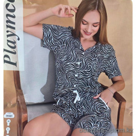 b4-19501 Комплект женской одежды: рубашка и шорты, M-2XL, 1 пачка (4 шт) b4-19501 Комплект женской одежды: рубашка и шорты, M-2XL, 1 пачка (4 шт)