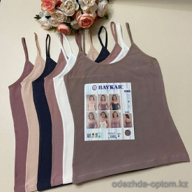 d7-6305 Baykar Майка женская однотонная, большие размеры, 1 пачка (6 шт)