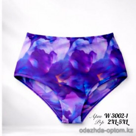 z2-W3002-2 Плавки женские высокие, большие размеры, 2XL-5XL, 1 пачка (4 шт)