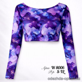 z2-W8006-1 Пляжный женский топ с длинными рукавами, S-XL, 1 пачка (4 шт)