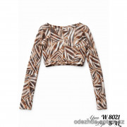 z2-W8021 Пляжный женский топ с длинными рукавами, S-XL, 1 пачка (4 шт)