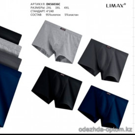 n1-DK56036 LIMAX Боксеры мужские, великаны, 2XL-4XL, 1 пачка (12 шт)