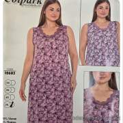 b4-10685 Cotpark Сорочка женская без рукавов, большие размеры, 2XL-5XL, 1 пачка (4 шт)