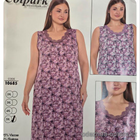 b4-10685 Cotpark Сорочка женская без рукавов, большие размеры, 2XL-5XL, 1 пачка (4 шт)