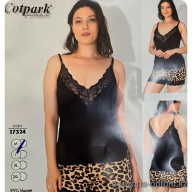 b4-17324 Cotpark Комплект женской пижамы: майка и шорты, M-2XL, 1 пачка (4 шт)