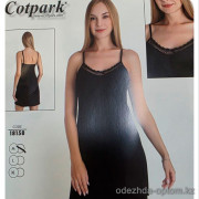 b4-18158 Cotpark Сорочка женская на бретельках, M-XL, 1 пачка (3 шт)