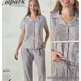 b4-19072 Cotpark Комплект женской пижамы: рубашка и штаны, M-2XL, 1 пачка (4 шт)