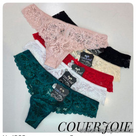 b4-1923 Coeur Joie Трусики женские кружевные стринги, S-XL, 1 пачка (6 шт)