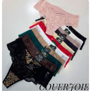 b4-2337 Coeur Joie Трусики женские эластичные стринги, L-2XL, 1 пачка (6 шт)