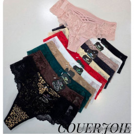 b4-2337 Coeur Joie Трусики женские эластичные стринги, L-2XL, 1 пачка (6 шт)