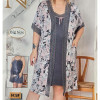 b4-84289 Nicoletta Сорочка женская в комплекте с халатом, большие размеры, 2XL-5XL, 1 пачка (4 шт)