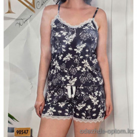 b4-90547 Nicoletta Комплект женской пижамы: майка и шорты, S-XL, 1 пачка (4 шт)