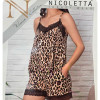 b4-90565 Nicoletta Комплект женской пижамы: майка и шорты, S-XL, 1 пачка (4 шт)