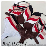 b4-A9473 Balaloum Комплект нижнего белья: бюстгальтер на тонком поролоне и стринги, 1 пачка (6 шт)