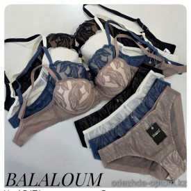 b4-A9474-1 Balaloum Комплект нижнего белья: бюстгальтер и трусики, чашка D, 1 пачка (6 шт)
