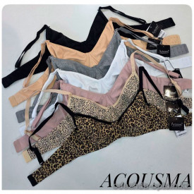 b4-U6577 Acousma Бюстгальтер без поролона, 1 пачка (6 шт)