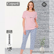 e1-14315 Cotpark Комплект женской пижамы: футболка и капри, M-2XL, viscose, 1 пачка (4 шт)