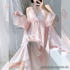 b15-2683 Комплект женской шелковой одежды для сна: халат и сорочка, M-XL, 1 пачка (3 шт) b15-2683 Комплект женской шелковой одежды для сна: халат и сорочка, M-XL, 1 пачка (3 шт)