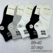 n4-BJ080 MIU MIU Носки женские, 36-41, 1 пачка (10 пар)