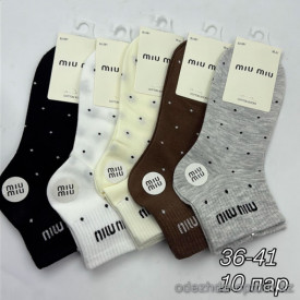 n4-BJ081 MIU MIU Носки женские, 36-41, 1 пачка (10 пар)