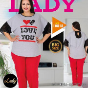 e1-10818 Lady Lingerie Комплект домашней одежды для полных дам, 2XL-4XL, cotton, 1 пачка (3 шт)