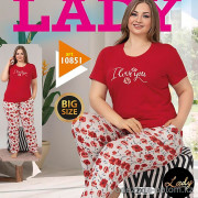 e1-10851 Lady Lingerie Комплект домашней одежды для полных дам, 2XL-4XL, cotton, 1 пачка (3 шт)