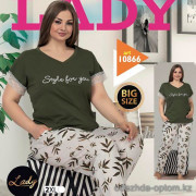 e1-10866 Lady Lingerie Комплект домашней одежды для полных дам, 2XL-4XL, cotton, 1 пачка (3 шт)