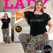 e1-10870 Lady Lingerie Комплект домашней одежды для полных дам, 2XL-4XL, cotton, 1 пачка (3 шт)